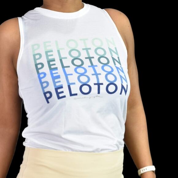 Spiritual Gangster Peloton Tank Top White Graphic Crewneck Sleeveless Size XS - Picture 12 of 14